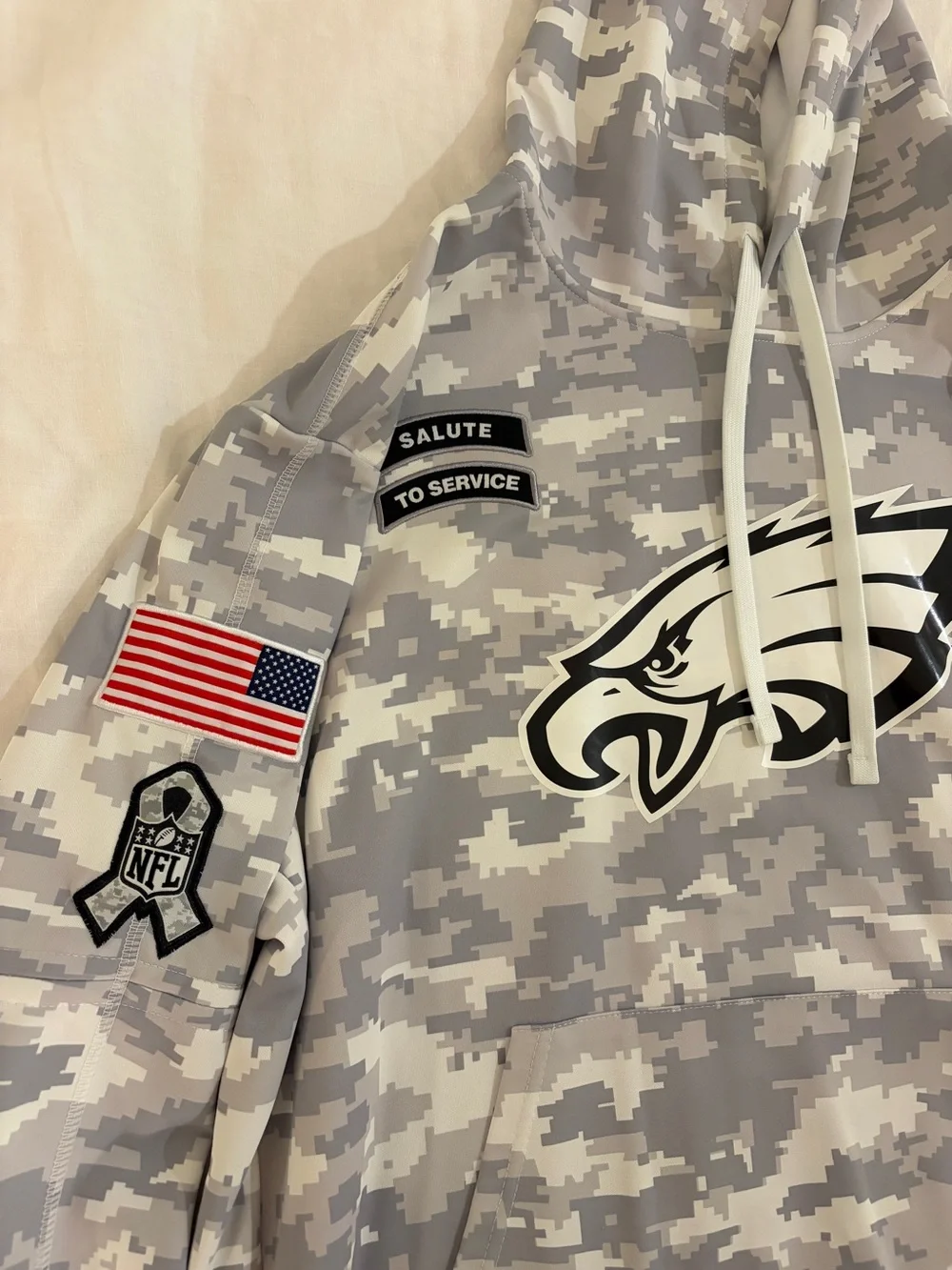 Nike Gray White Camo Philadelphia Eagles Hoodie
